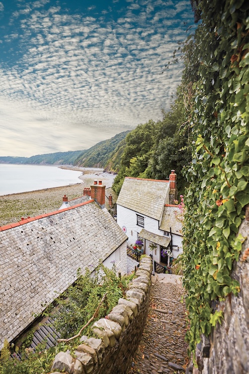 pathway and houses in Clovelly